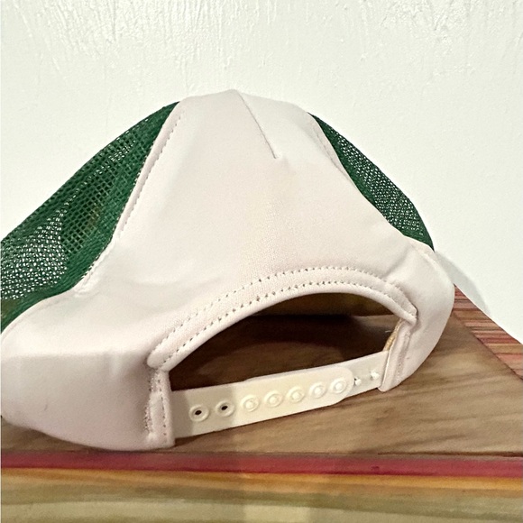 Vtg QUAKER STATE Oil Racing Flag Mesh Snapback Trucker Baseball Hat Cap USA. - Picture 5 of 7